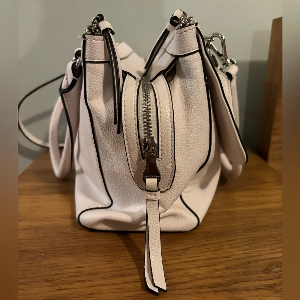 Dana Buchman handbag pebbled texture dual top handles and a crossbody strap